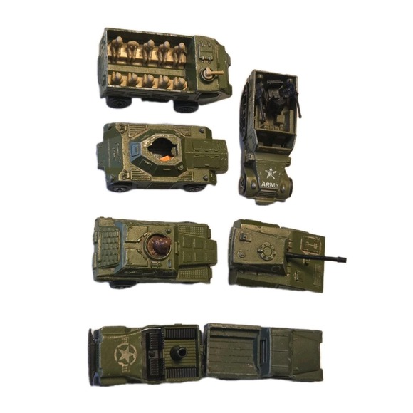 MATCHBOX Other - Vintage Lesney Matchbox Lot of 7 Military Vehicles Corgi Jeep